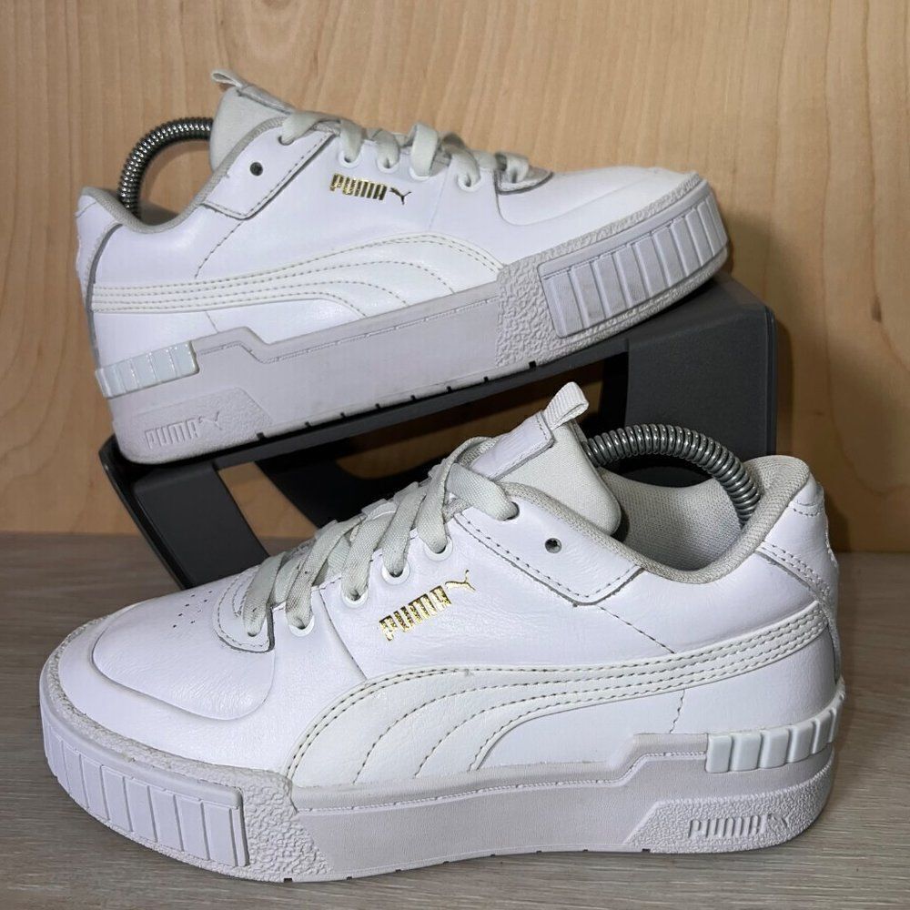 Puma Cali Sport White/Gold 373871- 01 Women's 5.5
